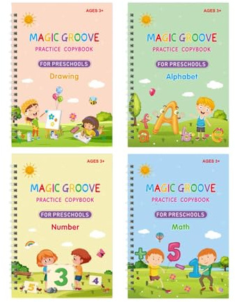 Cahiers D'écriture Rainurés Réutilisables – Pratique De L'écriture Manuscrite Réutilisable, Activités D'apprentissage Préscolaire | Cahiers Magiques Pour , Pratique D'écriture Pour Tout-petits,