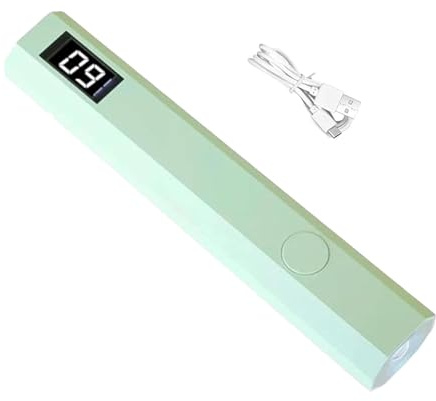 Uv nagellampa – gel nagellampa, LED-nagellampa, UV-lampa för gelnaglar | Uv LED torkare polish gel med 3 timer, manikyrhärdningsanordning bärbar nageltork för nybörjare och proffs