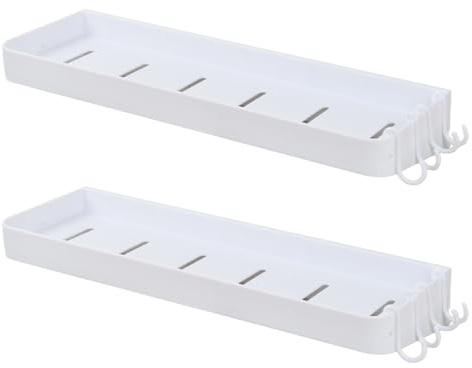 Culinavog Estante Ducha, Estanteria Baño, Balda Ducha Blanca, Cesta de ducha colgante, Estanteria Ducha sin Taladro, Estanteria Organizador Baño Duschablage für Bad und Küche