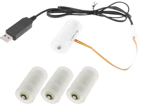 Zqxnt Convertisseur de puissance USB pour batterie 5 V 2 A à 6 V 1 A LR14 C remplace 4 piles LR14 C 1,5 V