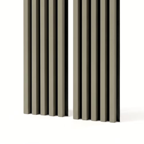 MEBANO. Panneau Acoustiques Mural sur Feutre 1,272 m² 240x53 cm (2 pièces 240 cm x 26,5 cm) Couleur Olive Panneaux Acoustiques Muraux en MDF Murale Decoratif Isolation Sonore