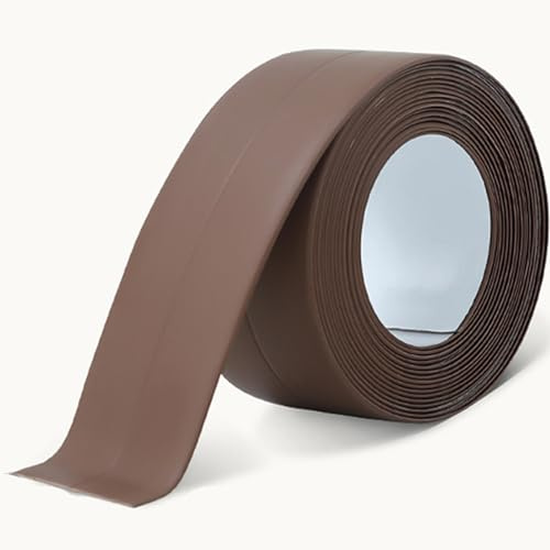 Treppenkantenprofil Selbstklebend – 2er-Packung, Weiche Pvc-Treppenkantenprofil, Kantenschutz für den Innen- und Außenbereich, Kann Selbstgeschnitten Werden(Brown,3 * 300cm/1 * 118in)