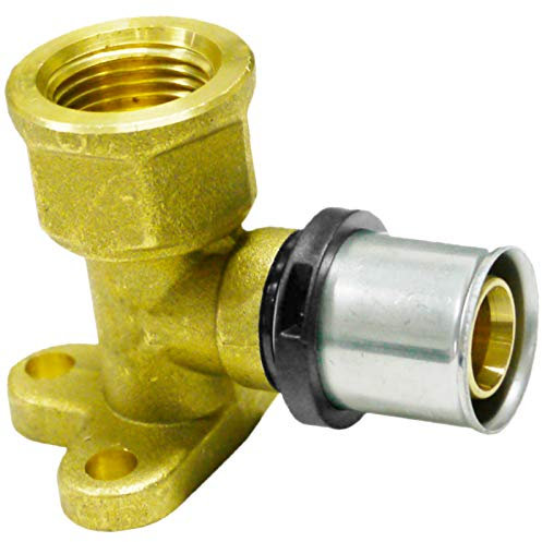 Pipetec Press-Wandwinkel 16x2mm - ½ - 52mm, DVGW, TH Pressfitting