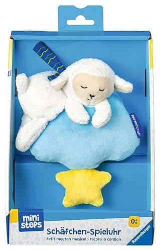Ravensburger ministeps 4563 Schäfchen-Spieluhr, mechanische Aufzieh-Spieluhr mit Bändchen zum Aufhängen, Baby Spielzeug ab 0 Monate