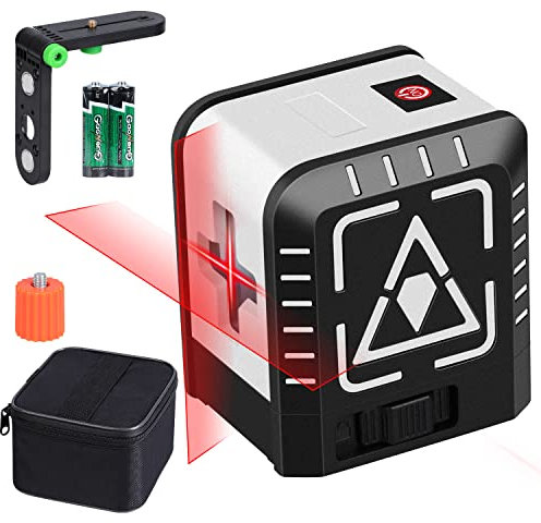 Laser-Wasserwaage 50 Fuß, LEERCHUANG Selbstnivellierende Laser-Wasserwaage zum Aufhängen von Bildern, Magnetfuß, vertikale horizontale Kreuzlinien-Laser-Wasserwaage, rot…