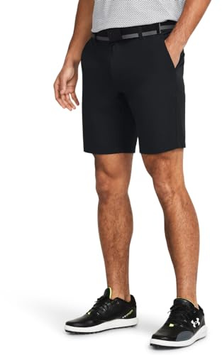 Under Armour Drive Tapered Shorts Pantalones de Golf, (001) Negro/Gris Halo, 34 Regular para Hombre