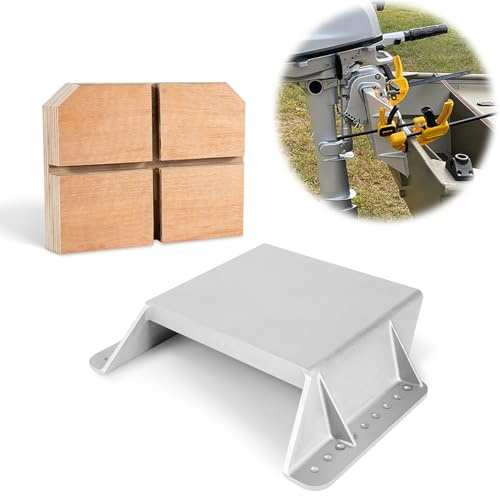 MJ-1-DP Mini Jack Plate with 4 Setback, Fits Outboard Motor Up to 35 HP, Cast Aluminum with Mounting Wood