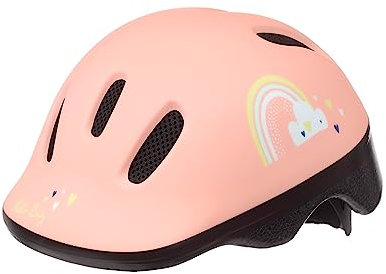 Polisport 8740200065 Babyhelm Happy Rainbow XXS (44–48 cm) – Rosa | Unisex-Baby Fahrradhelm mit 6 Belüftungsöffnungen, Kinderhelm, Kleinkindhelm, Leicht, Verstellbar, Sicher für Fahrradsitz und Buggy