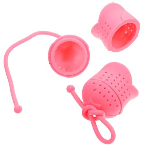 PRETYZOOM 2stücke Silikon Teesieb Rosenform Kreative Teefilter Für Losen Tee Kräutertee Und Blütentee Für Teezubereitung Zu Hause - Einfach Zu Verwenden