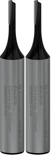 Bosch Professional Nutfräser Standard for Wood (für Holz, Ø 3 mm, Arbeitslänge 8 mm, Zubehör Handfräse) (Packung mit 2)
