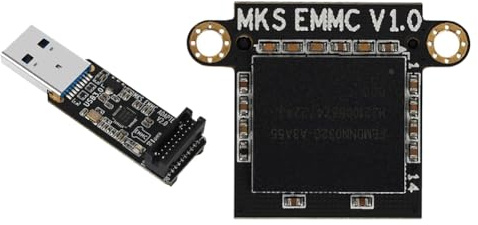 Ginobili - Tarjeta de extensión de memoria MKS EMMC 32G + lector de tarjetas MKS EMMC-Adapter V2 USB 3.0 para Neptune 4/4 Pro/4 Plus/4 Max
