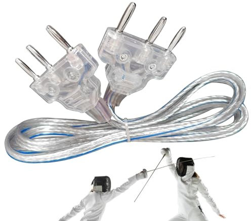 Alambre para Vallas, lámina de Cuerda, Conector de Alambre Corporal, Cable Corporal Ligero, Cuerda Flexible, Accesorio de Transparente para florett y Espadas