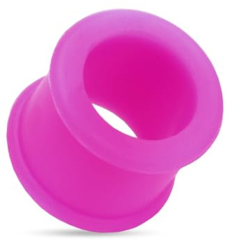 beyoutifulthings Ohr-Tunnel Ultra Soft Silikon Flexibel Ohr-Piercing Ohr-Schmuck Plug Double Flat Flared Sattel-Verschluss 3-26mm