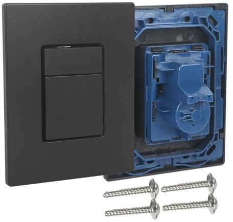 Plaque d'entraînement chromée en plastique pour WC, pièces de rechange Grohe Skate Cosmopolitan – plaque de couverture (197 x 156 mm, économie d'eau, pour 2 quantités)