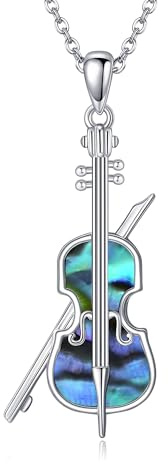 violoncello in argento sterling e ciondolo in violoncello arco fme - dono per donne, argento
