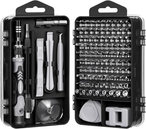 Belillpip 115-in-1 Magnetic Precision Screwdriver Set, Tool Gifts for Men, Mini Repair Tool Kit with Portable Case, Repair for iPhones, Laptop, Drone, Game Console, Camera, Glasses, Watches, Etc