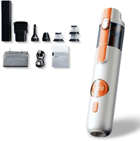 Lonvgrt Kit De Aspiradora De Mano Inteligente 5 En 1, Miniaspiradora Inalámbrica con Potente Succión De 15 Kpa, Recargable Tipo C, Portátil, For El Hogar, El Coche Y El Sofá
