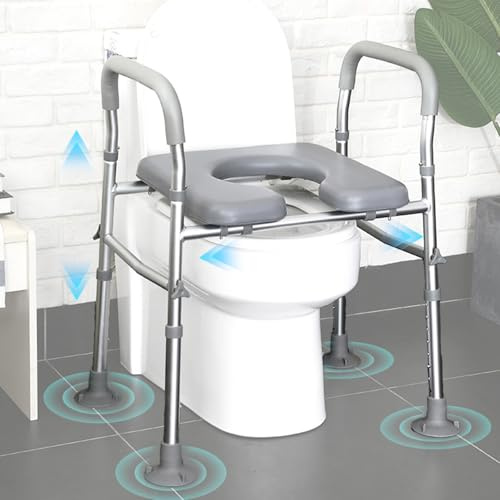 SOONHUA Asiento Elevador Inodoro con Reposabrazos Ajustable