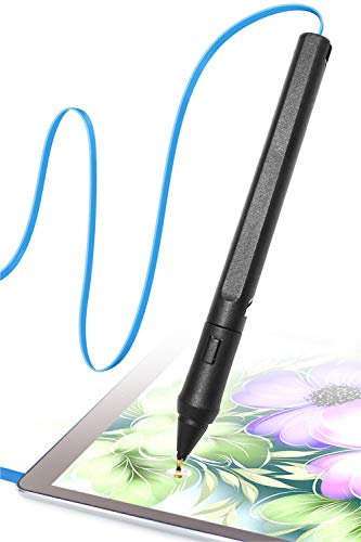 SonarPen - Pressure Sensitive Smart Stylus Pen with Palm Rejection and Shortcut Button. Battery-Less. Compatible with Apple iPad/Pro/Mini/iPhone/Android/Switch/Chromebook (Blue)
