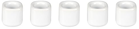 Mega Candles 5 pcs White 1/2 Inch Diameter Ceramic Chime Ritual Spell Candle Holders, Great for Casting Chimes, Meditation, Rituals, Spells, Vigil, Witchcraft, Wiccan Supplies