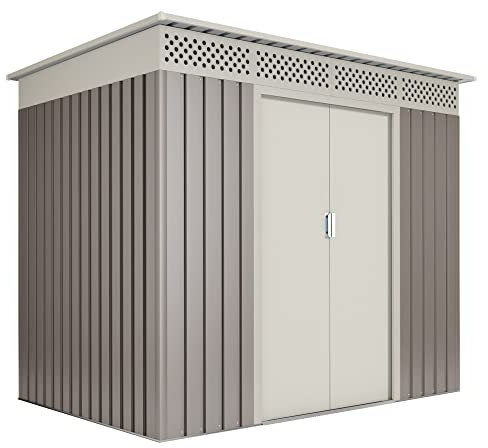 Hoggar Abri de Jardin en métal Nykop 3.02m2 - Garantie 10 Ans - 213x142x184cm