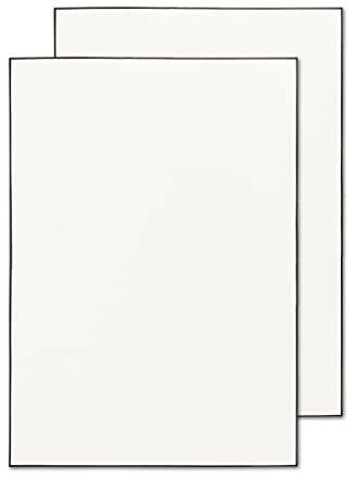 25 Stück Trauerpapier DIN A4 mit handgemachtem schwarzen Rand - 210 x 297 mm - Briefpapier für Kondolenz - Ideal auch zum Bedrucken