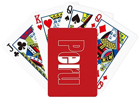 Perú País Bandera Nombre Póker Jugando Tarjeta Mágica Divertida Juego de Mesa