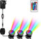 NATPOW Pond Lights Mains, RGB Underwater Spot Light Aquarium Lights with Remote&App Control IP68 Waterproof Multicolour Timer Submersible Light for Fish Tank Garden Pool Fountain Pond(Set of 3)