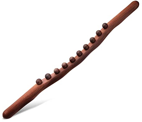 TRITAM 10 Beads Guasha Scraping Stick Wooden Massage Tools for Neck and Back Pain Stomach Body Shaping Anticellulite Leg