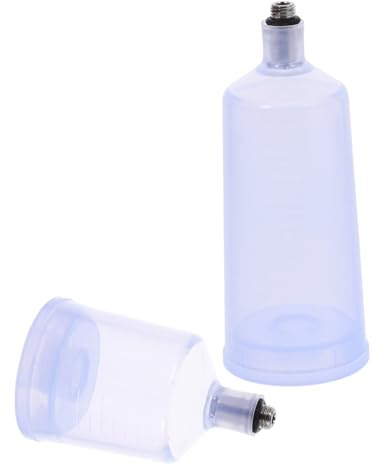 DECORNIJIA 2 piezas Tazas de Reemplazables para Aerógrafo Recipientes de Precisos y Reutilizables Accesorios para Spray Profesional de