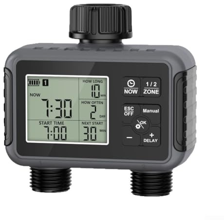 Minuteur d'arrosage de jardin, contrôle automatique de la minuterie d'arrosage automatique, arroseur de pluie manuel IPX5 étanche
