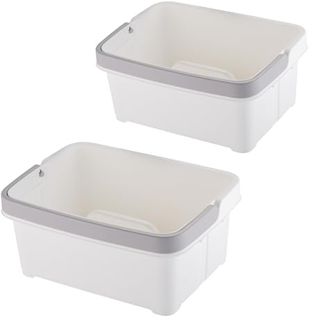 Minky Multipurpose Cleaning Caddy with Handle & Divider (White, Twin Pack)