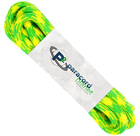 Paracord Planet Para-Max Paracord 1,4 kg Zugfestigkeit und 1,6 cm Durchmesser – ideal für Abschleppen, Jagd, Outdoor-Aktivitäten und mehr – Dayglow, 7,6 m (Hank)