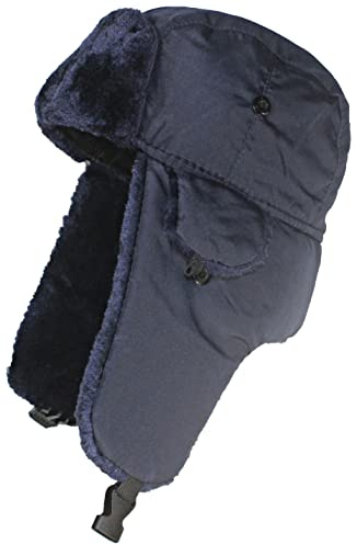 Best Winter Hats Big Kids Nylon Russian/Aviator Winter Cap (One Size) - Navy