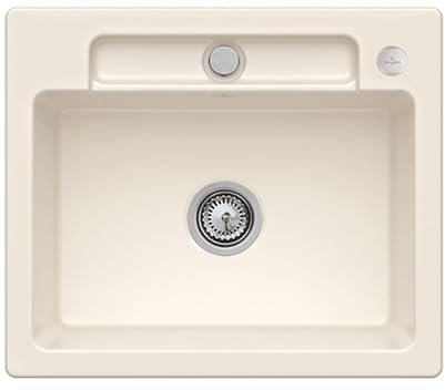 Villeroy & Boch Siluet 60 S Crema – 3346 02 KR Keramikspüle Exzenterbetätigung
