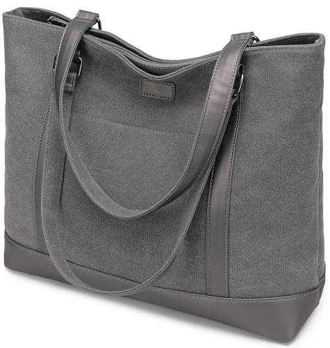 Barsine Damen Laptoptasche Laptop-Tragetasche Arbeit, grau