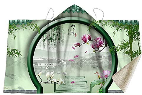 YUNHOME Kapuzendecke Decke Mit Kapuze Kuscheldecke Blanket Hoodie Bogenhof, Zusammengesetzte Tuch Decke Mantel, Magische Hutdecke, Kinderdecke, Nickerchen Decke, Hutdecke-100X150.