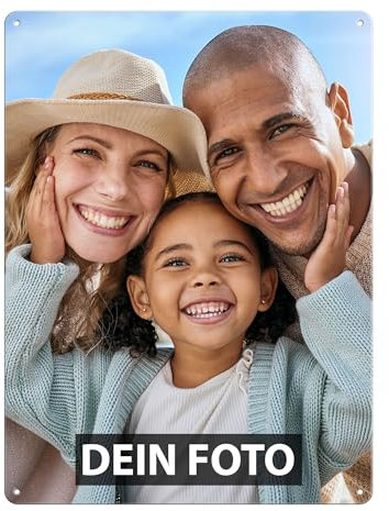 PR Print Royal Blech-Schild selbst gestalten - Metall-Poster mit Foto und Text Bedrucken - Schild A3, 30x40cm, Hochformat I Personalisiertes Geschenk