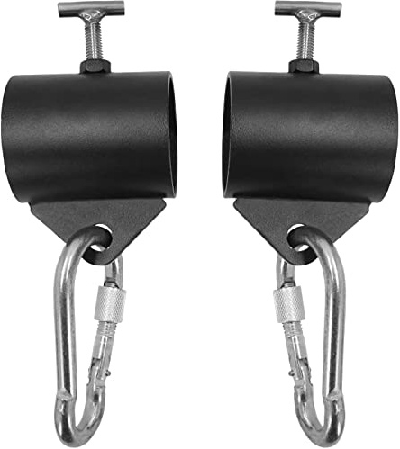 Aoneky 50mm Hantelverschlüsse Halsbänder für Barbell Olympia Hantelstange Gewichtheben für hängende Gewichtheberketten, Mit Karabiner, au Stahl