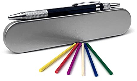 Creavvee Lot de 7 stylos craie de tailleur avec support 6 couleurs assorties
