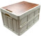 Roellgs Folding Storage Box - Wooden Cover, Thickened, Outdoor, Foldable, Multifunctional, Camping, Car Storage, Bedside Table (52.5x35x28.5)