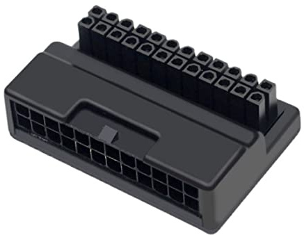 CY Overmold ATX 24 pines macho a 24 pines hembra 90 grados adaptador de alimentación placa base placa base para escritorio alimentación PC