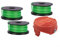 Pack of 3 Line Spool for Black+Decker Grass Trimmer GL7033 GL8033 GL9035 Lawnmower Line Spool & Replacement Line Spool