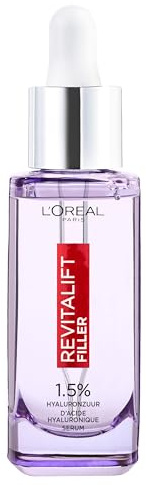 L'Oréal Paris - Revitalift Filler 1,5% Hyaluronsäure Serum - Hydratation - 30ml - Für hydratisierte Haut | Ein Gesichtsserum für eine intensive Flüssigkeitszufuhr und sofort lang anhaltendes Volumen