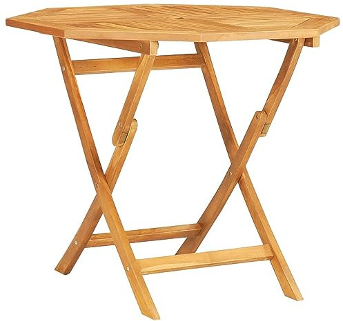 ULUYYUC Tisch Garten Terrasse Esstisch Cafetisch Bartisch TischKlappbarer Gartentisch 85x85x76 cm Teak Massivholzgeeignet für Balkone, Terrassen und Laubengänge