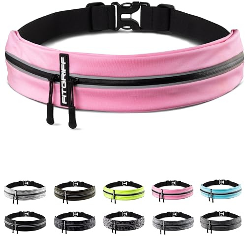 Fitgriff® Laufgürtel für Handy - Lauftasche Jogging, Hüfttasche, Sportgürtel, Running Belt zum Joggen, Laufen, Sport, Fitness - passend für alle Smartphones