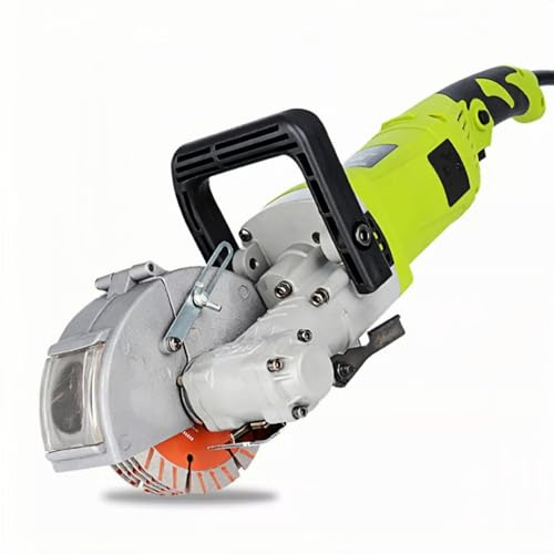 Fresa elettrica a fessura, 4000 W, fresa elettrica per muro, fresa da parete, fresatrice da parete con 5 lame, pompa dell'acqua, 121 mm