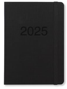 Letts of London Memo Terminplaner 2025, A6, Wochenansicht, Schwarz