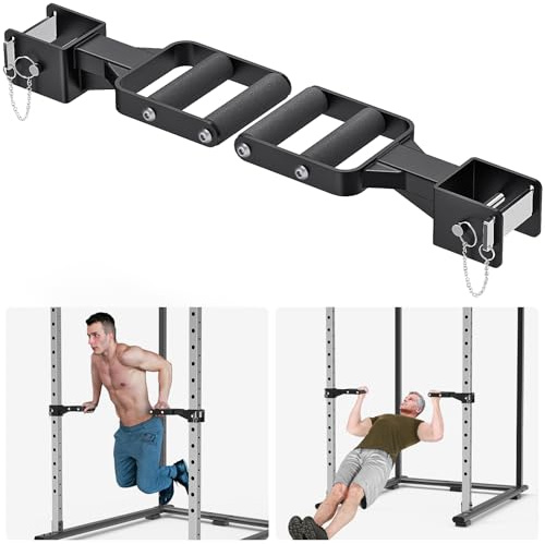 Kipika Muti-Grip Dip-Barren-Aufsatz für 7,6 x 7,6 cm Power-Rack, breite und schmale Griffe, Kniebeugenständer, Dip-Zubehör für Zuhause, Fitnessstudio, Fitness, Krafttraining,2 Pack
