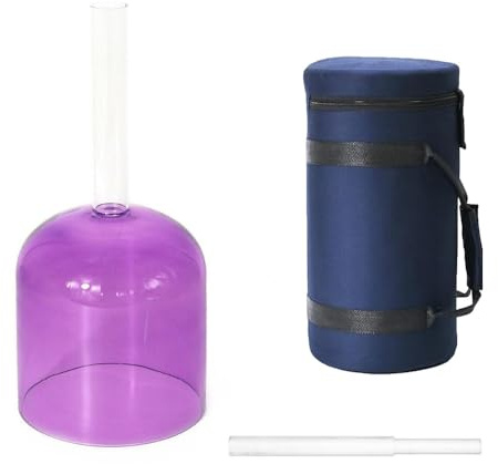 Calice En Cristal Transparent À Main, Bol Sonore De Méditation Violet De 7 Pouces À 432 Hz, For La Méditation Et Le Soulagement Du Stress, Avec Étui De Transport, Percuteur En Acrylique(C Note)